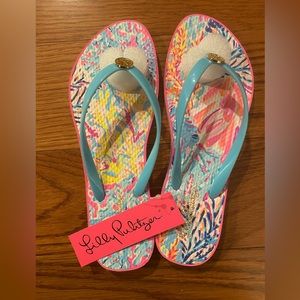 NWT Lilly Pulitzer Splashdance Flip Flops 9/10